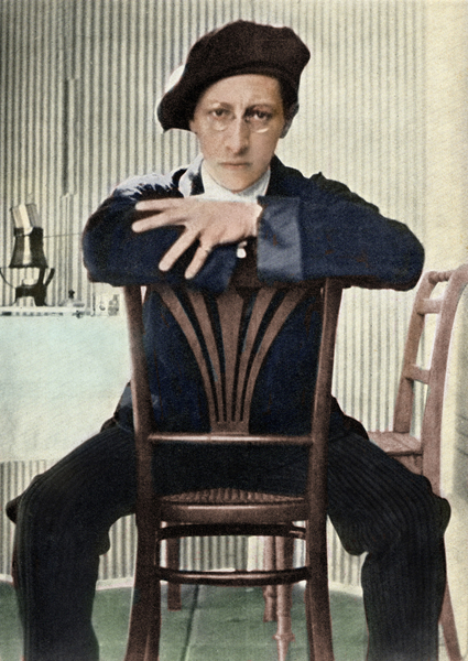 Image of Igor Stravinsky on chair in Leysin, Switzerland, 1914. Russian composer 1882 - 1971, © Lebrecht Music Arts / Bridgeman Images 